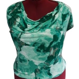 PAINT swirll Scoop neck tee  40